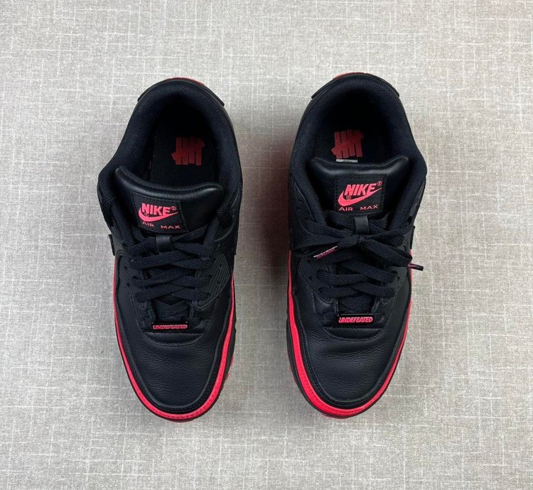 2020 Nike Undefeated Air Max 90 Black Solar Red