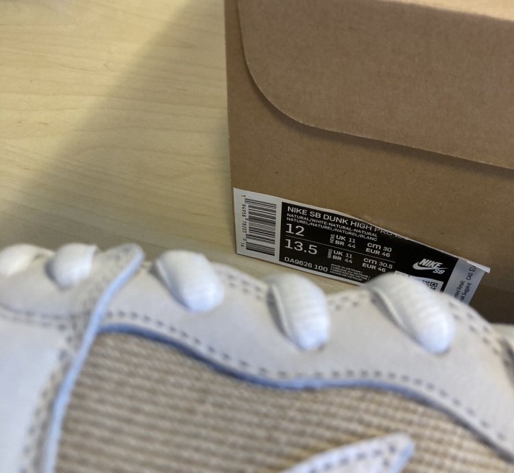 Nike Sb Dunk High Unbleached Natural