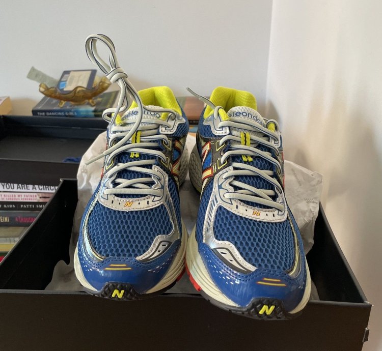 Aim Leon Dore 860v2 Blue Yellow