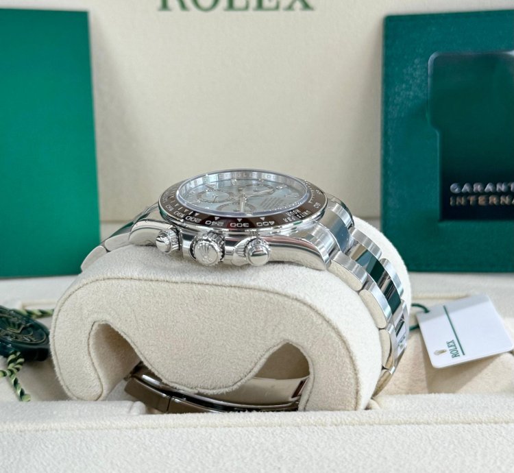 Rolex Daytona Platinum Ice Blue Baguette Diamond Dial 2024