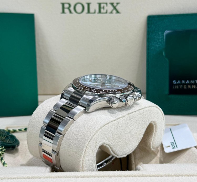 Rolex Daytona Platinum Ice Blue Baguette Diamond Dial 2024