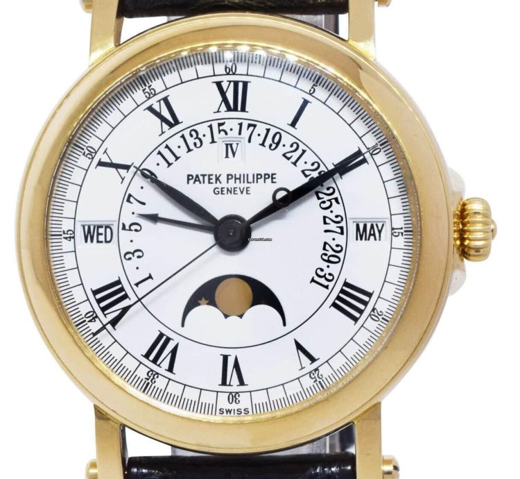 Patek Philippe Perpetual Calendar 5059 18k Yellow Gold Mens 36mm Watch 5059j