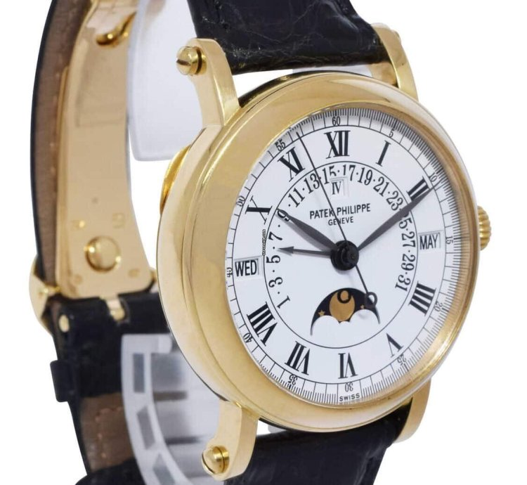 Patek Philippe Perpetual Calendar 5059 18k Yellow Gold Mens 36mm Watch 5059j