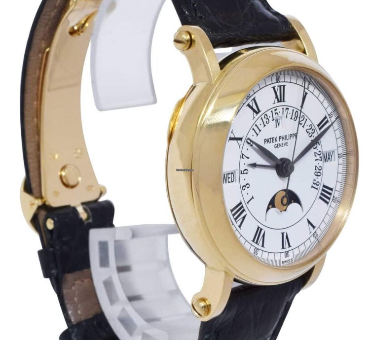 Patek Philippe Perpetual Calendar 5059 18k Yellow Gold Mens 36mm Watch 5059j
