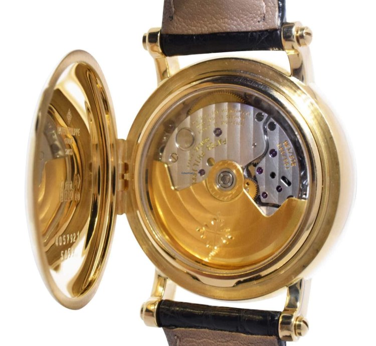 Patek Philippe Perpetual Calendar 5059 18k Yellow Gold Mens 36mm Watch 5059j
