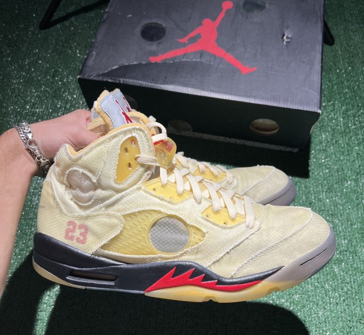 Jordan 5 Off White Sail Size 13