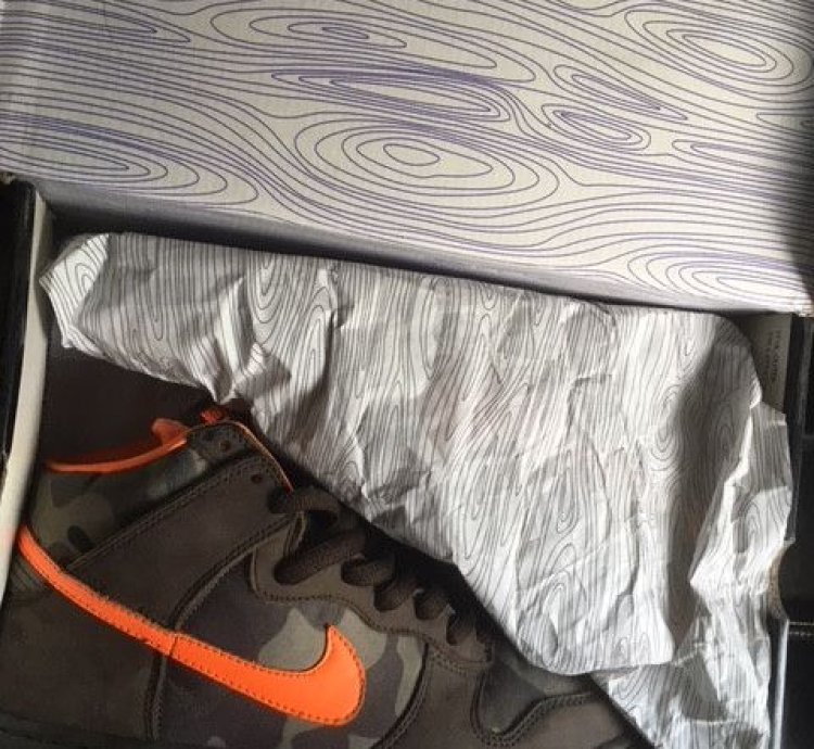 Nike Sb Dunk Highs Brian Anderson Camo With Safety Orange