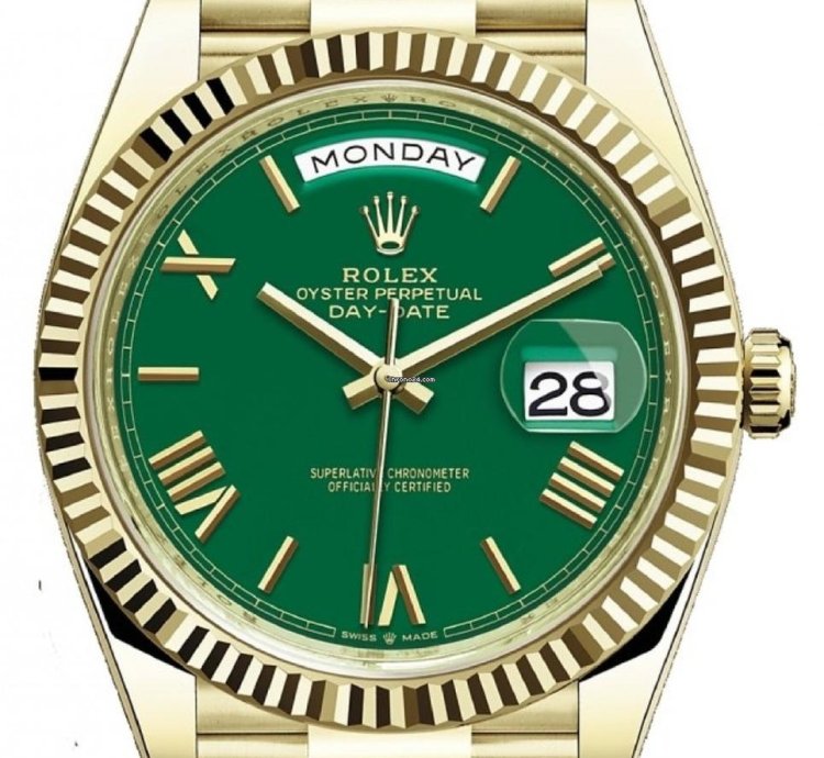 Rolex Day-date 40 Yellow Gold 228238 Green Dial New 2023