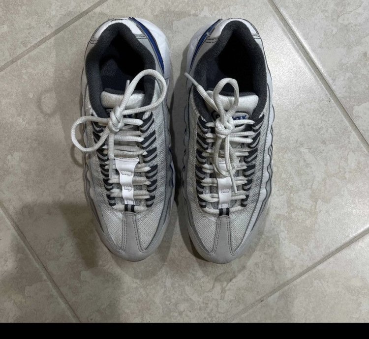 2021 Nike Air Max 95 Recraft Gs White Game Royal