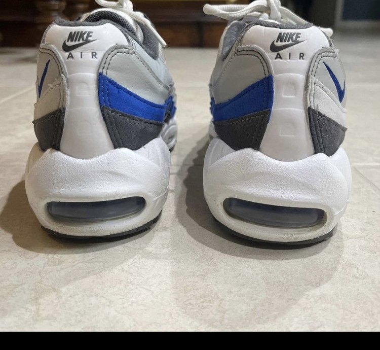 2021 Nike Air Max 95 Recraft Gs White Game Royal
