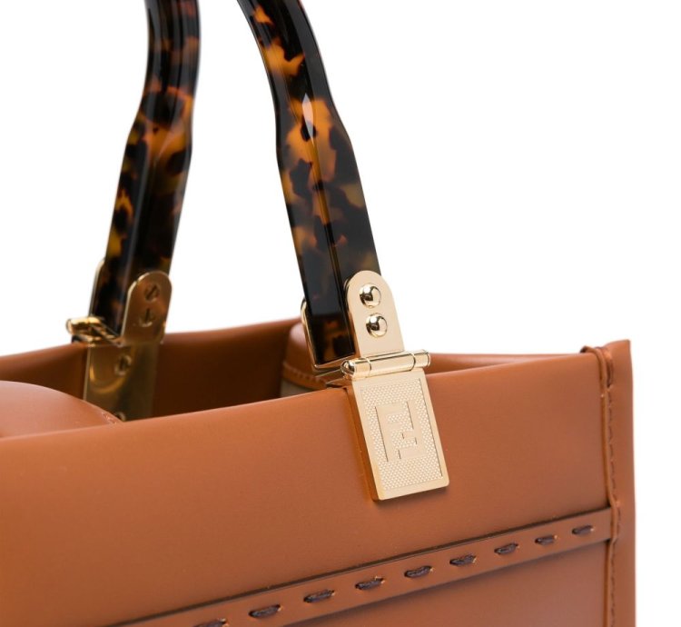 Fendi Small Sunshine Leather Tote Bag