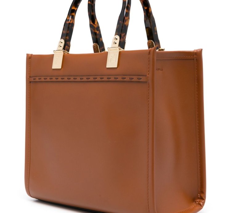Fendi Small Sunshine Leather Tote Bag