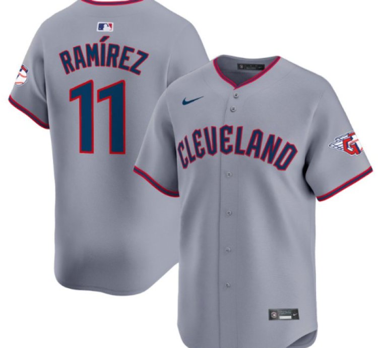 José Ramírez Jersey 11 Cleveland Guardians 2025 Vapor Premier Limited All Stitched Gray