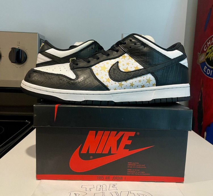 2021 Supreme Nike Sb Dunk Low Og Qs Stars Black
