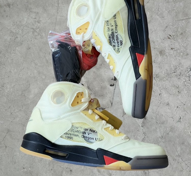Jordan 5 Off-white Sail Sneakers