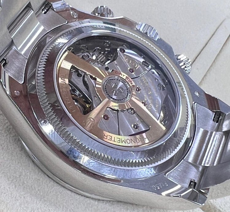 Rolex Daytona Platinum Open Caseback Baguette Diamond Dial