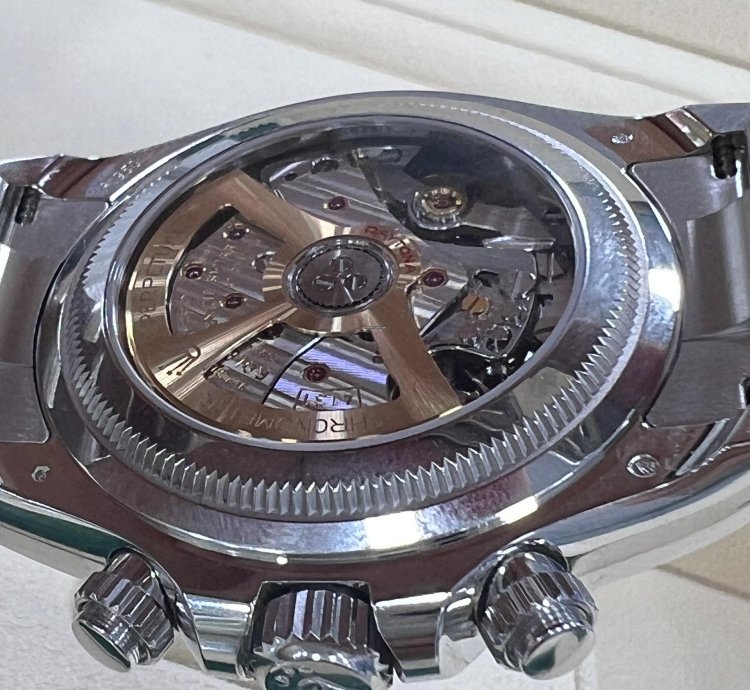 Rolex Daytona Platinum Open Caseback Baguette Diamond Dial