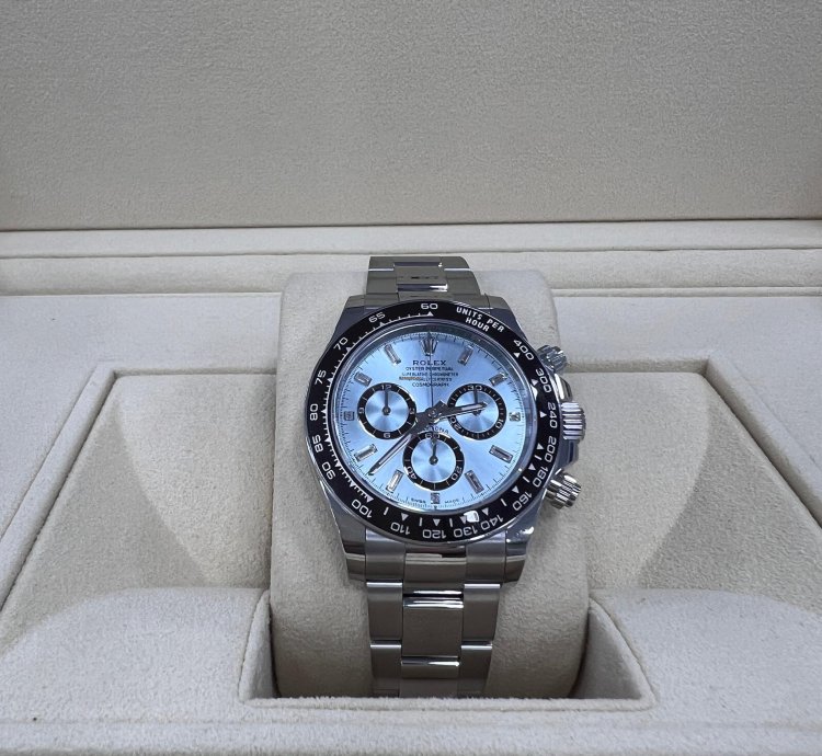 Rolex Daytona Platinum Open Caseback Baguette Diamond Dial