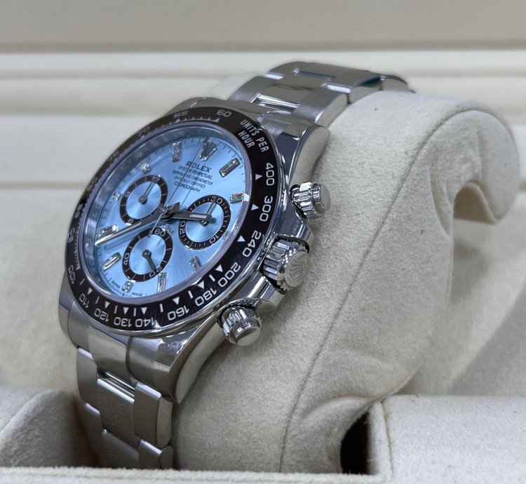 Rolex Daytona Platinum Open Caseback Baguette Diamond Dial