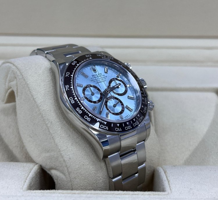 Rolex Daytona Platinum Open Caseback Baguette Diamond Dial