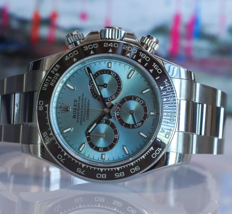 Rolex Daytona Platinum Platona 126506 Unworn 2024 40mm Full Set Display Caseback Ice Blue