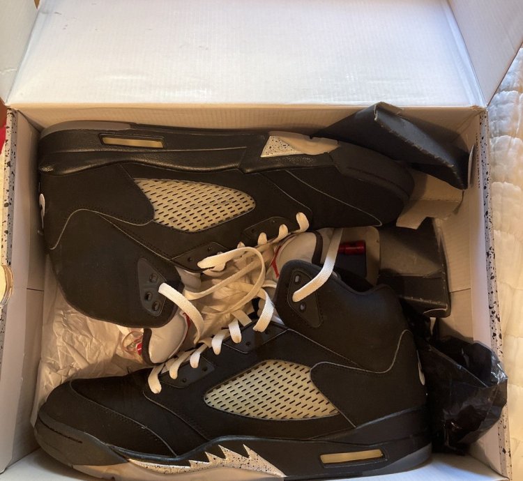 Jordan 5 Og Metallic Black 2016 Size 14