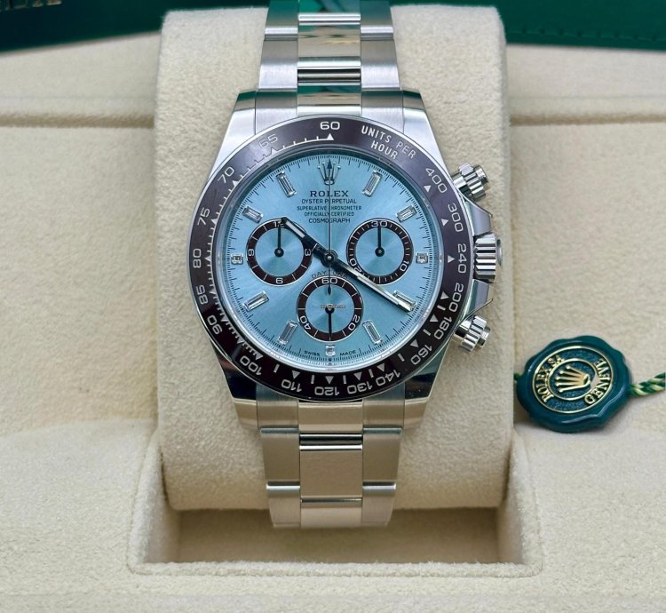Rolex Daytona Platinum Platona Baguette Diamond Dial