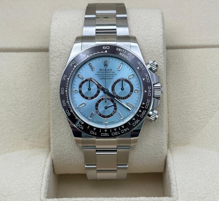 Rolex Daytona Platinum Platona Baguette Diamond Dial