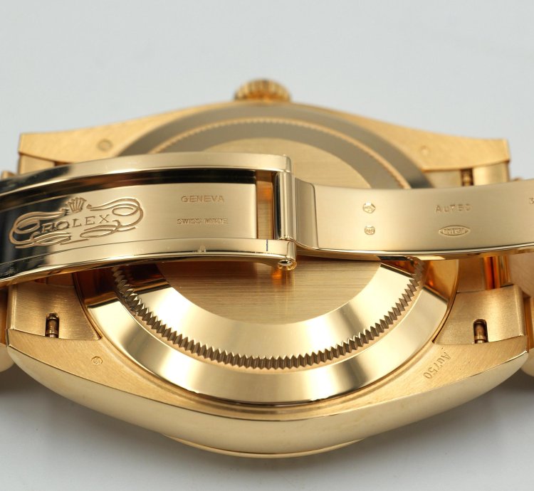 Rolex Day-date 40 Yellow Gold Champagne Roman Numeral Dial 228238 Full Set