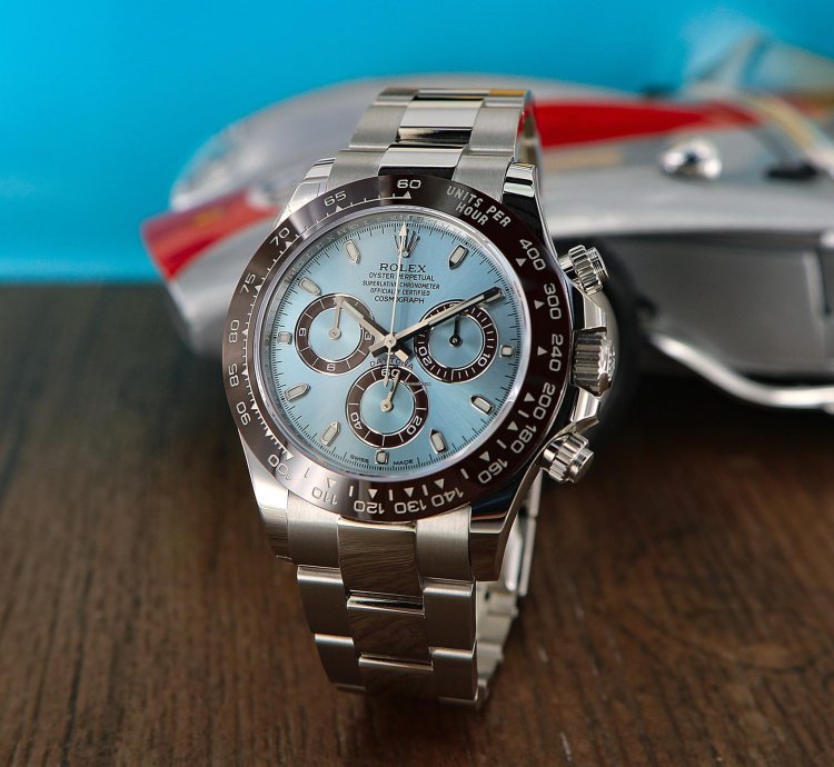 Rolex Daytona Platinum Ref 116506 Ice Blue Dial New Full Set 2022