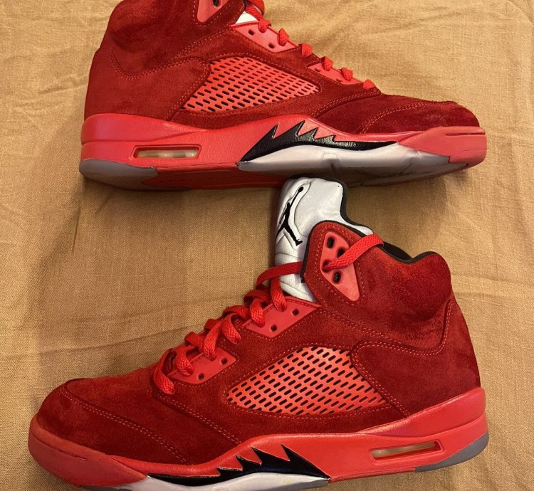 Jordan 5 Red Suede