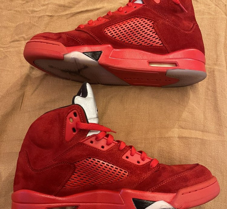 Jordan 5 Red Suede