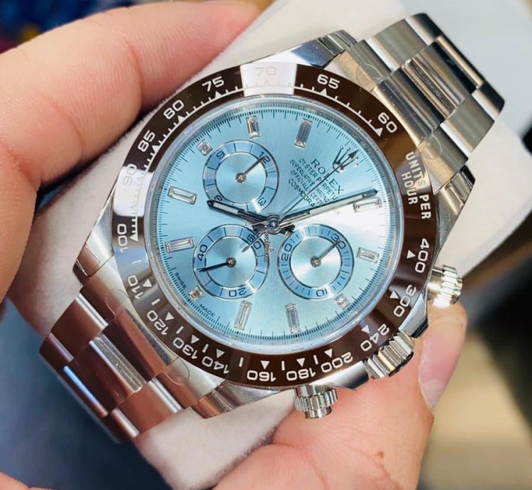 Rolex Daytona Platinum With Baguette Diamond Dial