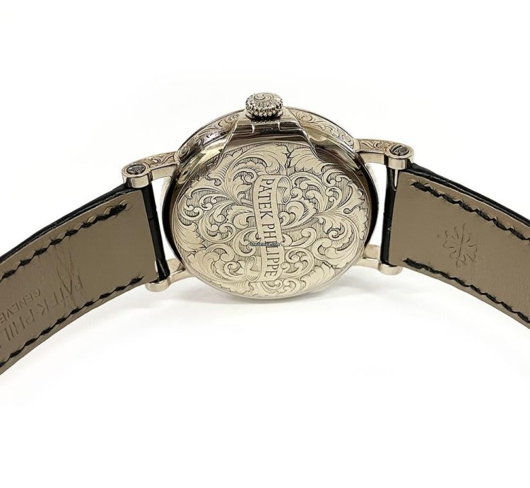 Patek Philippe Perpetual Calendar 5160 500g-001 38mm White Gold With Black Leather Watch 2018
