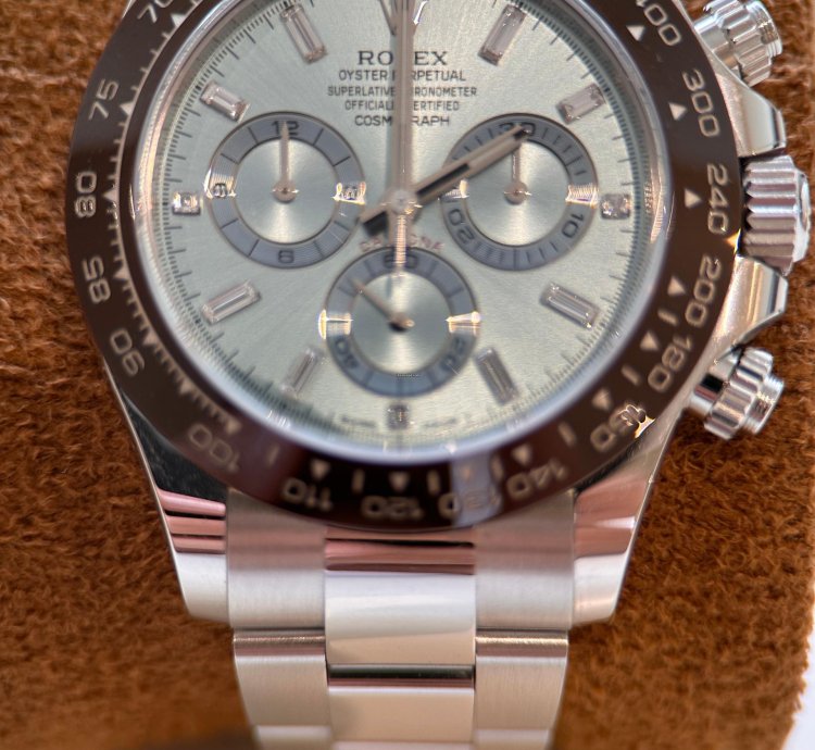 Rolex Daytona Platinum With Ice Blue Dial And Baguettes Diamonds Fix Price