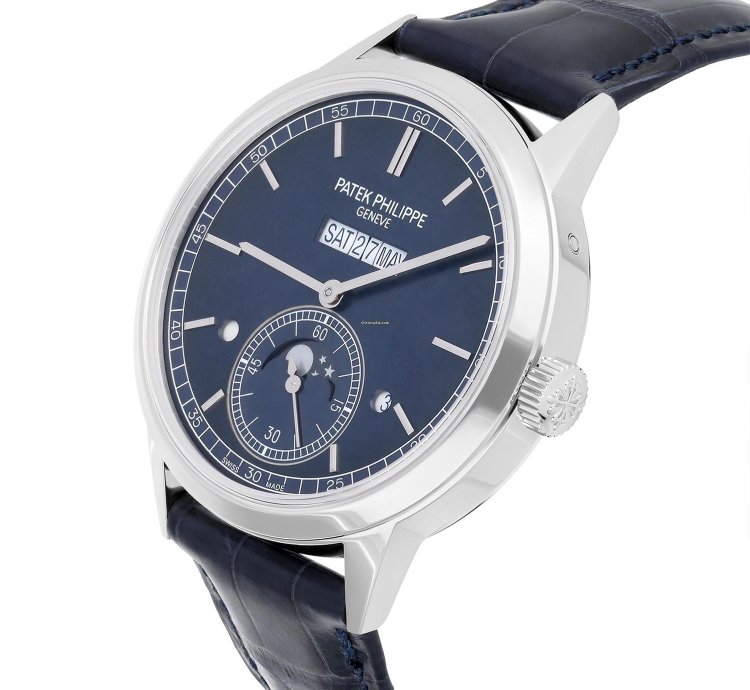 Patek Philippe Perpetual Calendar 5236p Perpetual Calendar Grand Complications Blue Dial 41mm Platinum Timepiece