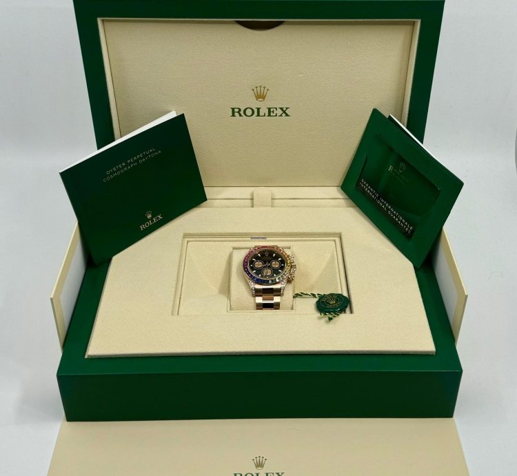 Rolex Daytona Rainbow - Rose Gold - 116505 - Custom Bezel - Diamonds - New