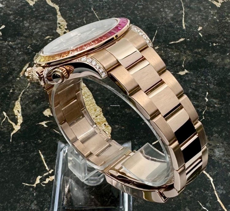 Rolex Daytona Rainbow - Rose Gold - 116505 - Custom Bezel - Diamonds - New