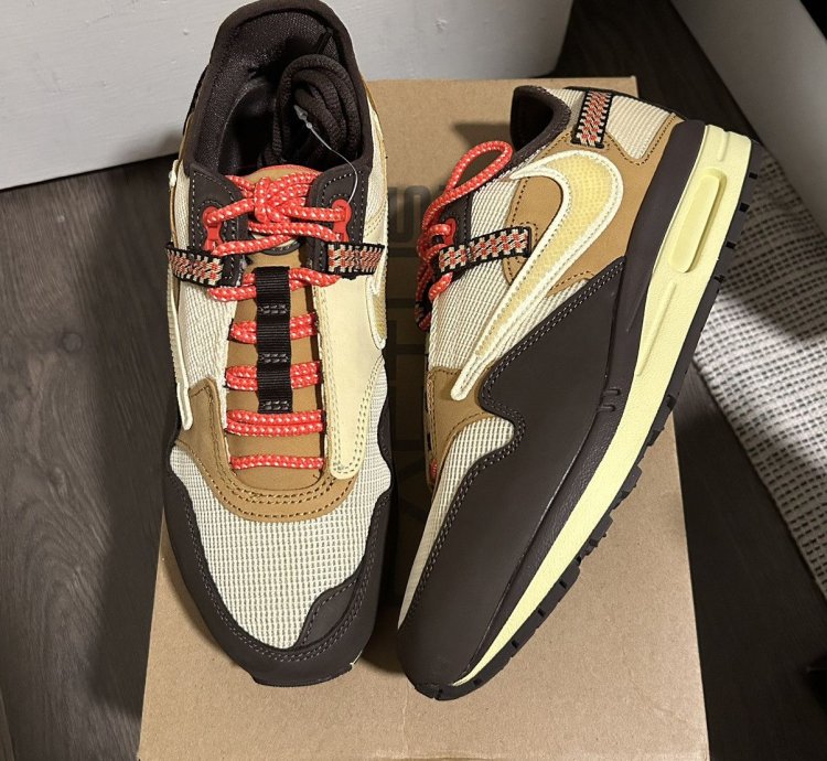 2022 Nike Travis Scott Baroque Brown Air Max 1 Sz 8m