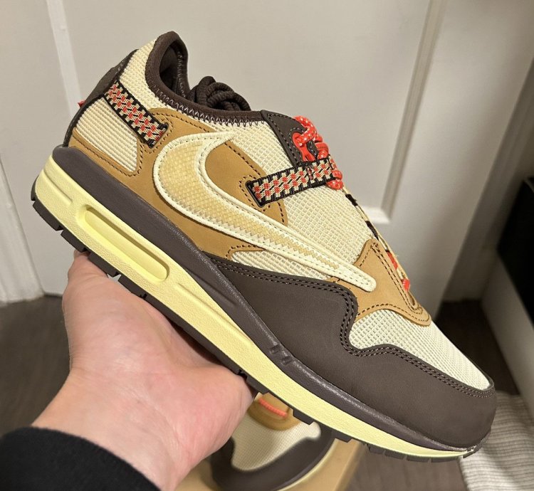 2022 Nike Travis Scott Baroque Brown Air Max 1 Sz 8m