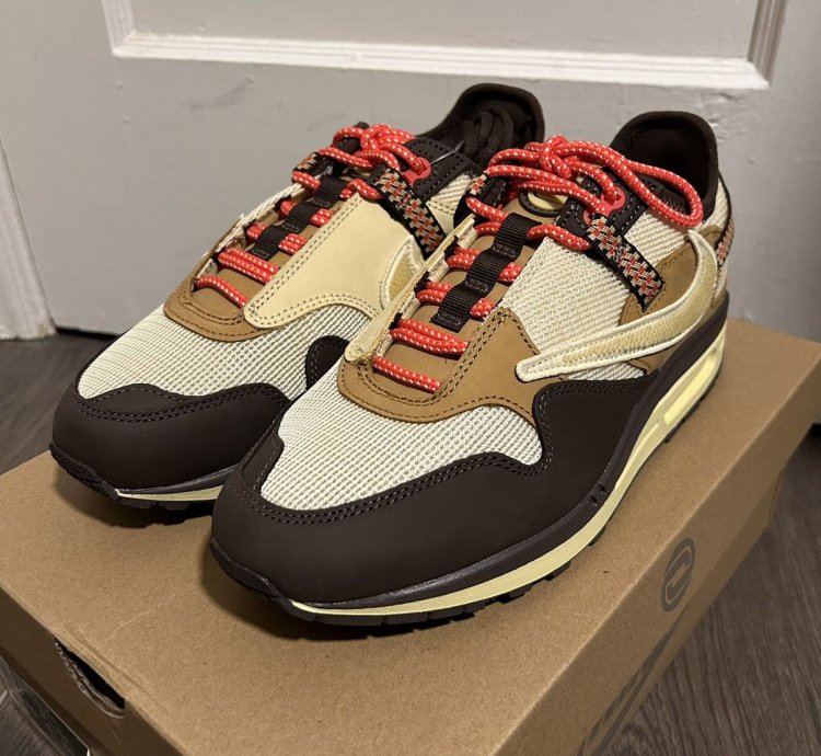 2022 Nike Travis Scott Baroque Brown Air Max 1 Sz 8m