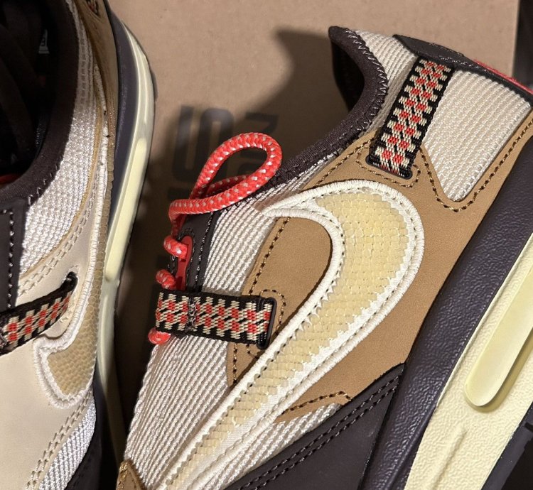 2022 Nike Travis Scott Baroque Brown Air Max 1 Sz 8m