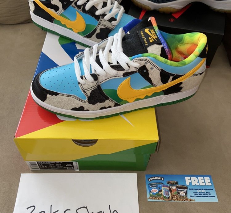 Nike Sb Dunk Low Ben Jerry Chunky Dunky Ds Sz11 Snkrs