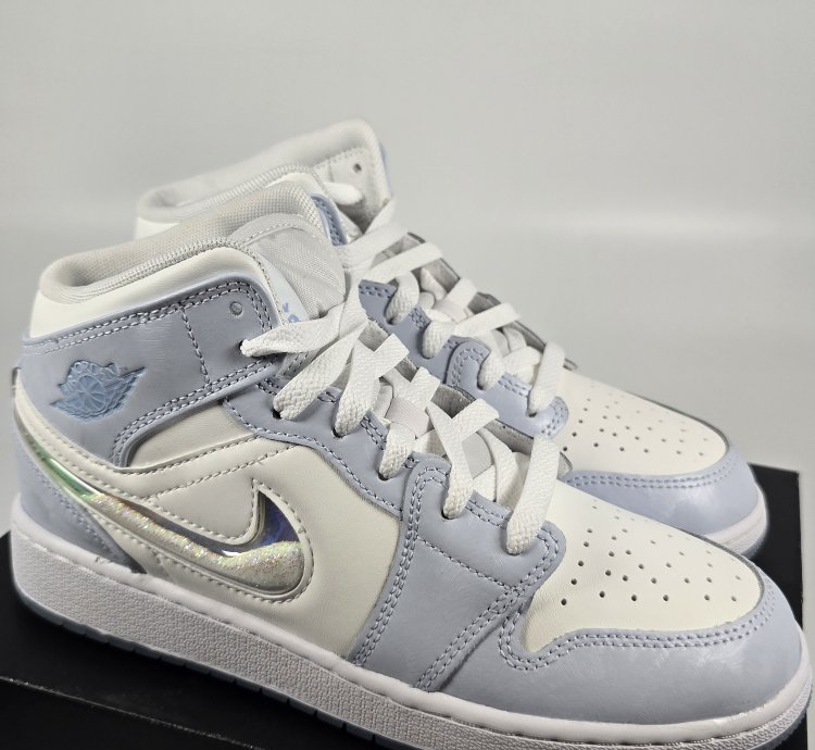 2023 Air Jordan 1 Mid Se Gs Glitter Swoosh
