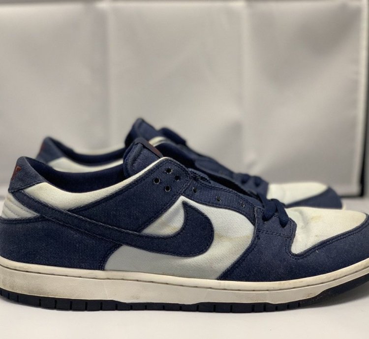 Nike Sb Dunk Low Binary Blue Denim Size 14