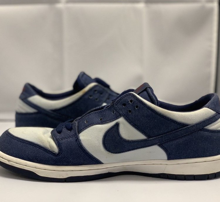 Nike Sb Dunk Low Binary Blue Denim Size 14