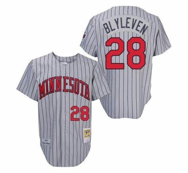 Minnesota Twins Bert Blyleven Gray 1987 Throwback Jersey