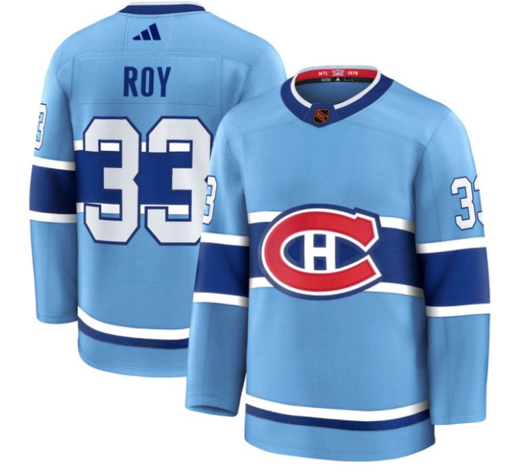 Patrick Roy Jersey 33 Montreal Canadiens Timeless Premium Stitched Reverse Retro