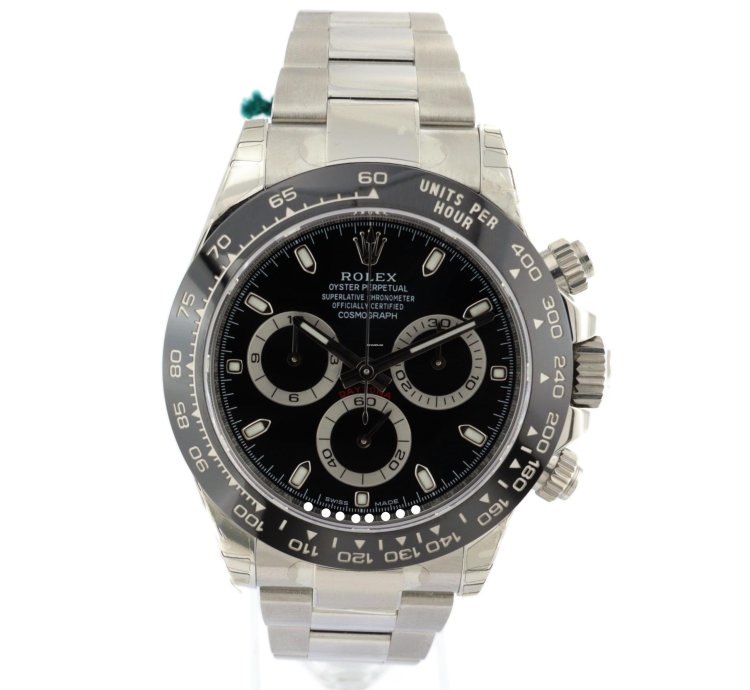 Rolex Daytona Ref 116500ln Black Dial Full Stickers Never Worn Full Set