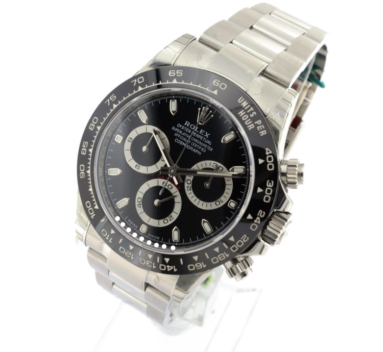Rolex Daytona Ref 116500ln Black Dial Full Stickers Never Worn Full Set